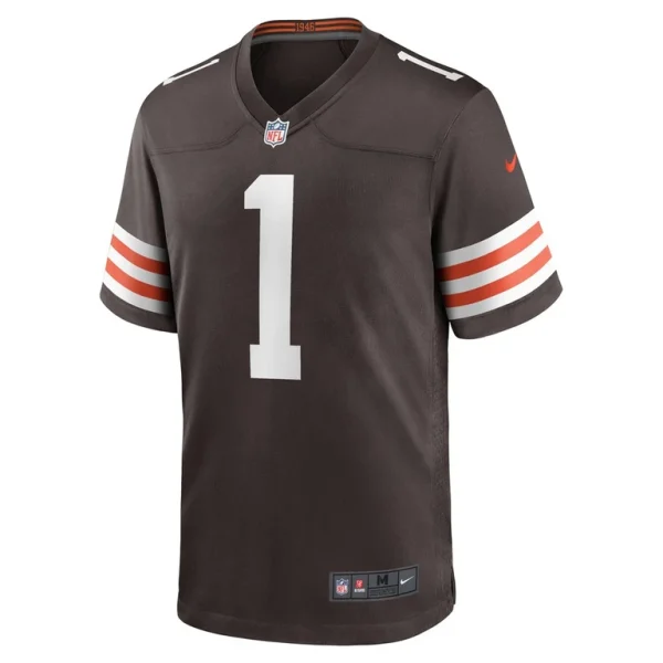 Number 1 groom cleveland browns nike game jersey Brown M