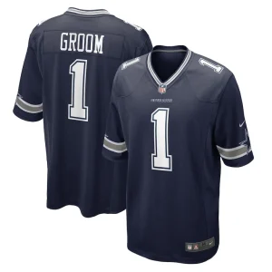 Number 1 groom dallas cowboys nike game jersey Navy