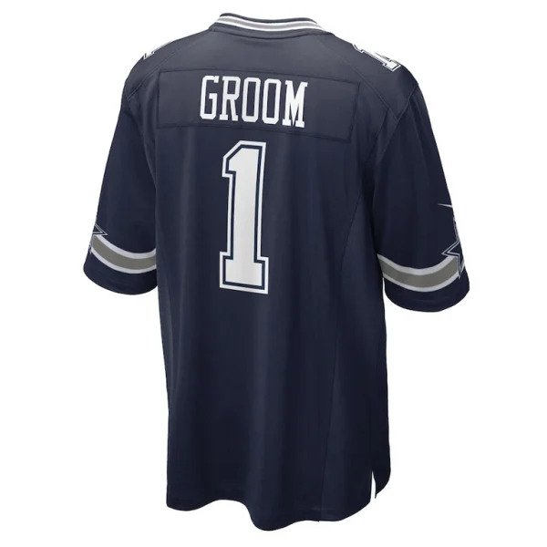 Number 1 groom dallas cowboys nike game jersey Navy L