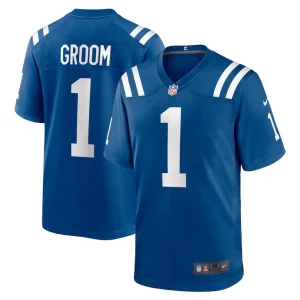 Number 1 groom indianapolis colts nike game jersey Royal