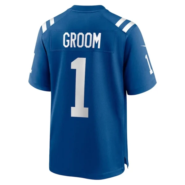 Number 1 groom indianapolis colts nike game jersey Royal L