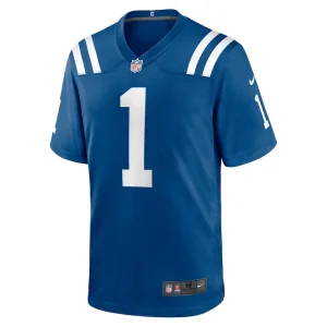 Number 1 groom indianapolis colts nike game jersey Royal M