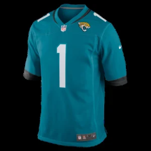 Number 1 groom jacksonville jaguars nike game jersey Teal M