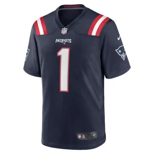 Number 1 groom new england patriots nike game jersey Navy M
