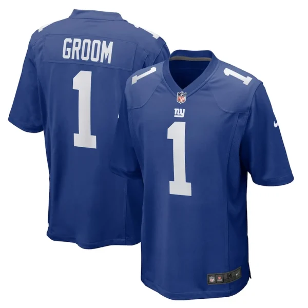 Number 1 groom new york giants nike game jersey Royal