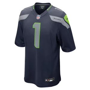 Number 1 groom seattle seahawks nike game jersey College navy M