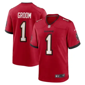 Number 1 groom tampa bay buccaneers nike game jersey Red