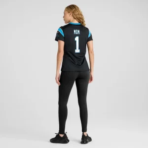 Number 1 mom carolina panthers nike womens game jersey Black 2XL