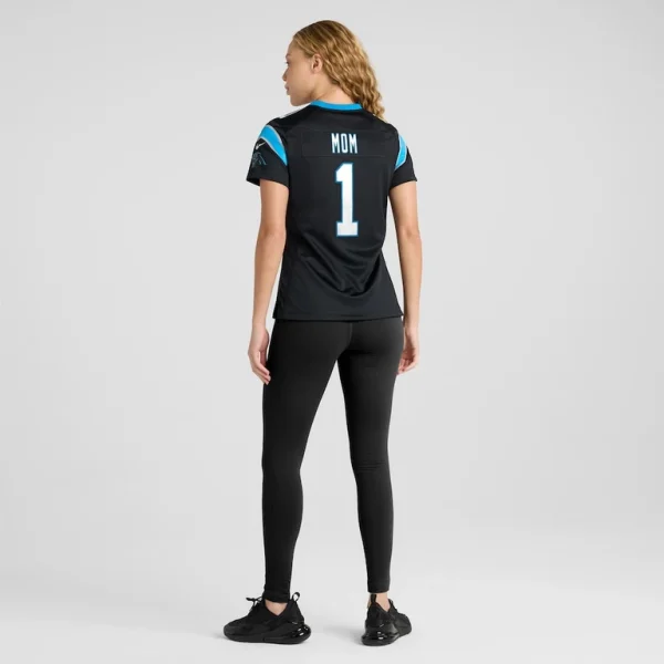 Number 1 mom carolina panthers nike womens game jersey Black 2XL