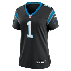 Number 1 mom carolina panthers nike womens game jersey Black M