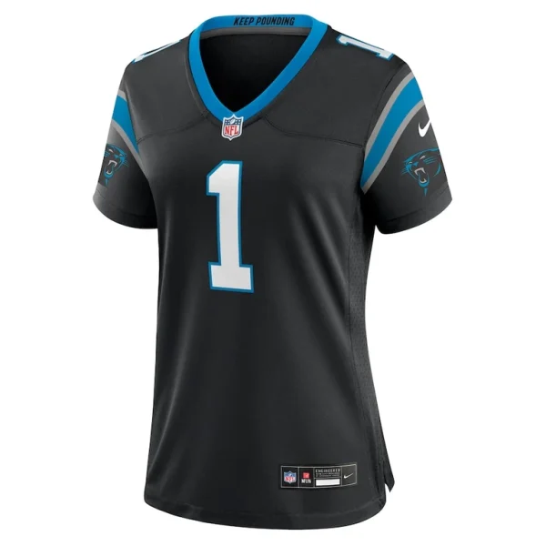 Number 1 mom carolina panthers nike womens game jersey Black M