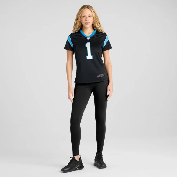 Number 1 mom carolina panthers nike womens game jersey Black XL
