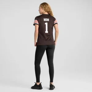 Number 1 mom cleveland browns nike womens game jersey Brown 2XL