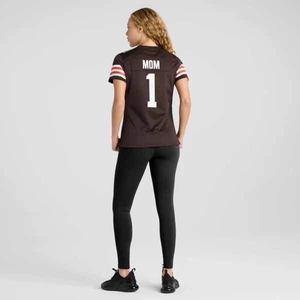 Number 1 mom cleveland browns nike womens game jersey Brown 2XL