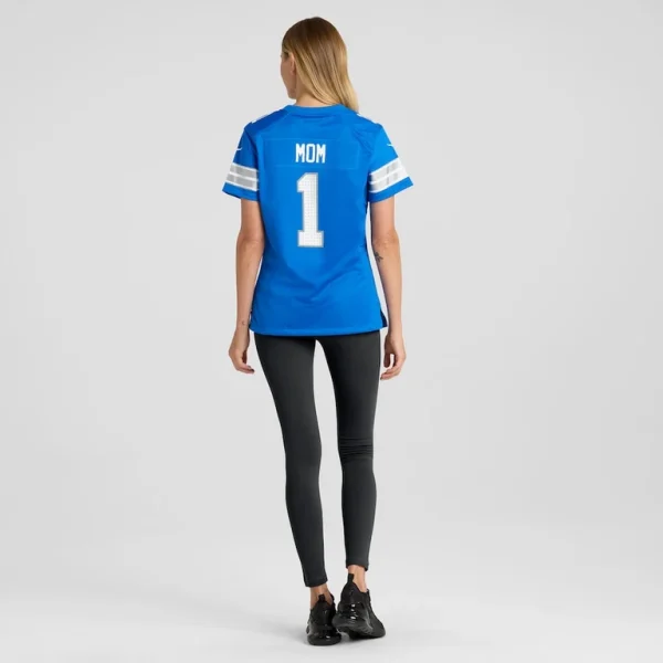 Number 1 mom detroit lions nike game jersey Blue 2XL