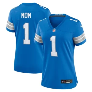 Number 1 mom detroit lions nike game jersey Blue