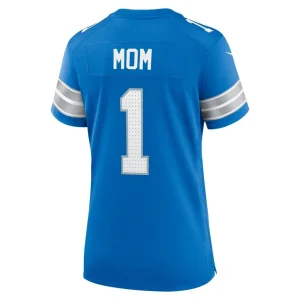 Number 1 mom detroit lions nike game jersey Blue L