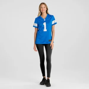 Number 1 mom detroit lions nike game jersey Blue XL
