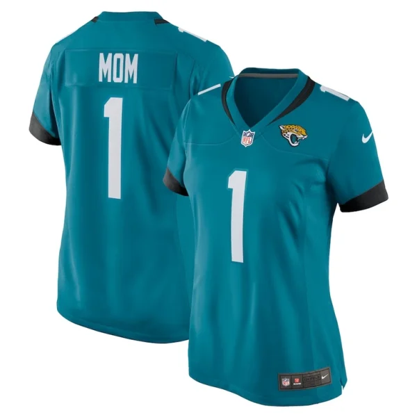 Number 1 mom jacksonville jaguars nike womens game jersey Teal