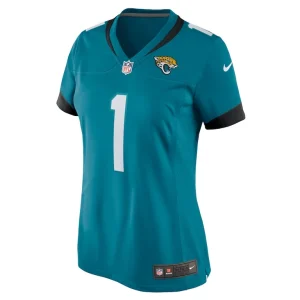 Number 1 mom jacksonville jaguars nike womens game jersey Teal M