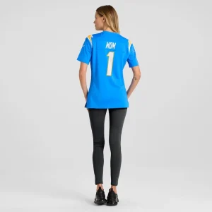 Number 1 mom los angeles chargers nike womens game jersey Powder blue 2XL