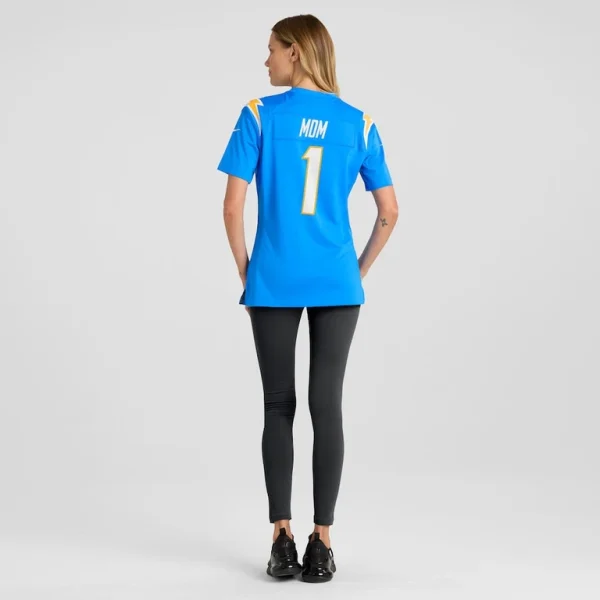 Number 1 mom los angeles chargers nike womens game jersey Powder blue 2XL