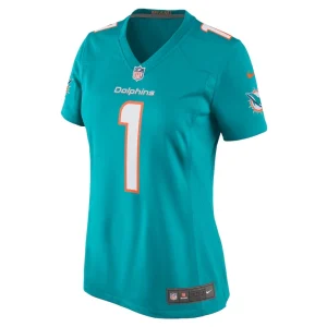 Number 1 mom miami dolphins nike womens game jersey Aqua M