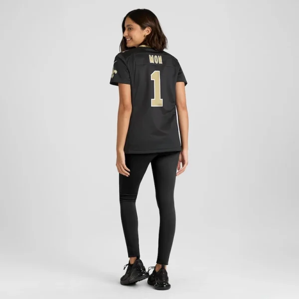 Number 1 mom new orleans saints nike womens game jersey Black 2XL