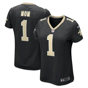 Number 1 mom new orleans saints nike womens game jersey Black