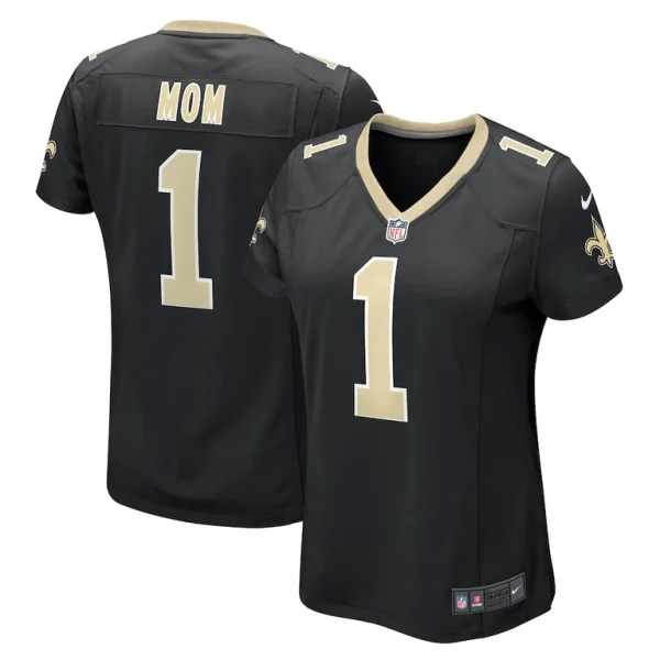 Number 1 mom new orleans saints nike womens game jersey Black