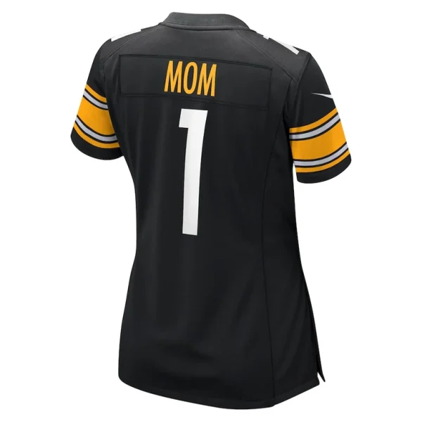Number 1 mom pittsburgh steelers nike womens game jersey Black L