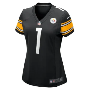 Number 1 mom pittsburgh steelers nike womens game jersey Black M