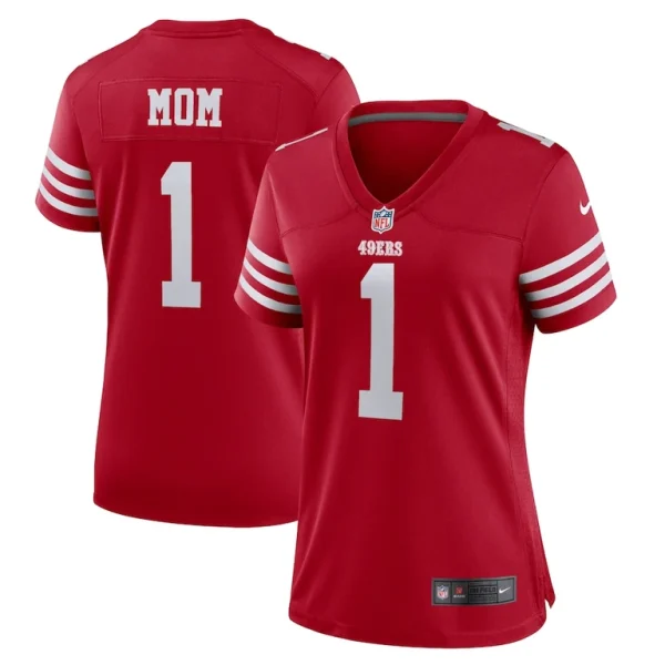 Number 1 mom san francisco 49ers nike womens game jersey Scarlet