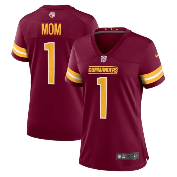 Number 1 mom washington commanders nike womens game jersey Burgundy