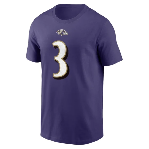 Odell beckham jr. baltimore ravens nike player name number t shirt Purple M