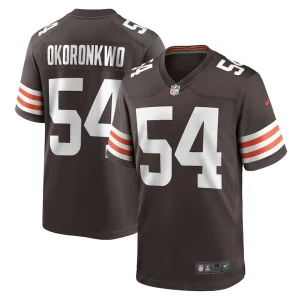 Ogbonnia okoronkwo cleveland browns nike game player jersey Brown