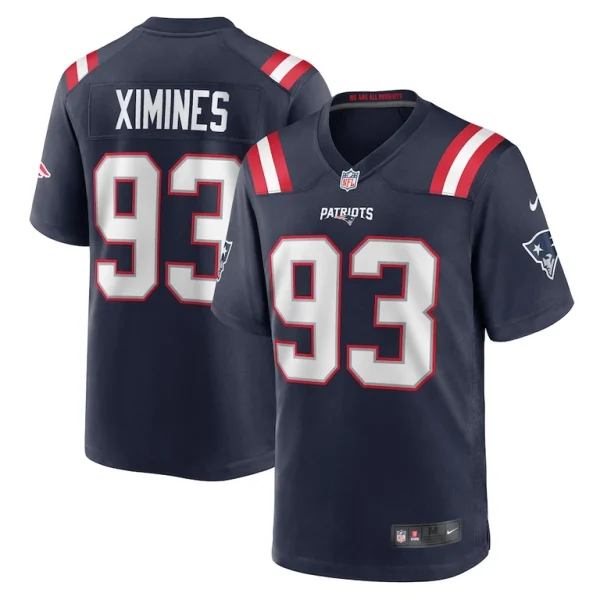 Oshane ximines new england patriots nike game jersey Navy