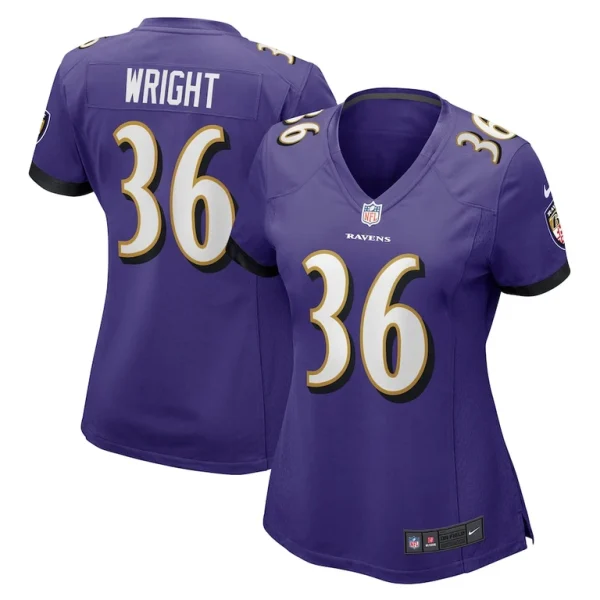 Owen wright baltimore ravens nike womens game jersey Purple