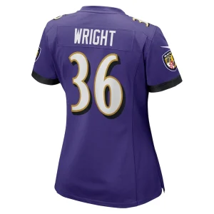 Owen wright baltimore ravens nike womens game jersey Purple L