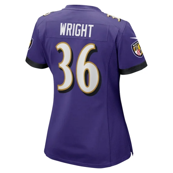 Owen wright baltimore ravens nike womens game jersey Purple L