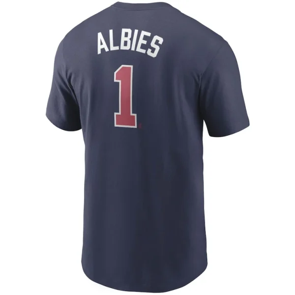 Ozzie albies atlanta braves nike name number t shirt Navy L