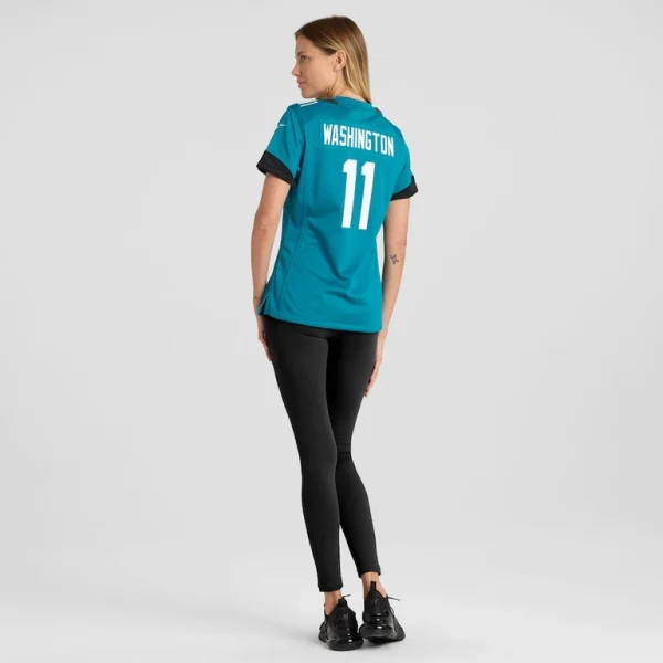 Parker washington jacksonville jaguars nike womens team game jersey Teal 2XL