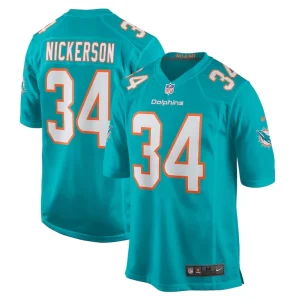 Parry nickerson miami dolphins nike team game jersey Aqua
