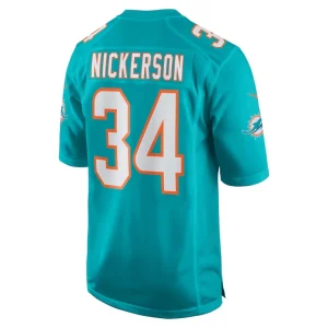 Parry nickerson miami dolphins nike team game jersey Aqua L