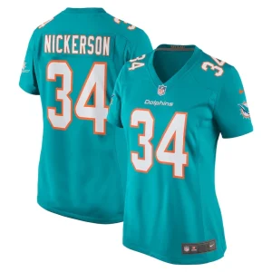 Parry nickerson miami dolphins nike womens team game jersey Aqua
