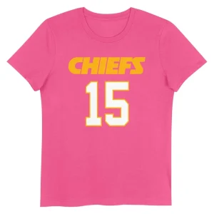 Patrick mahomes kansas city chiefs girls youth player name number t shirt Pink Yth M