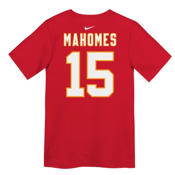 Patrick mahomes kansas city chiefs nike preschool super bowl lix player name number t shirt Red 7