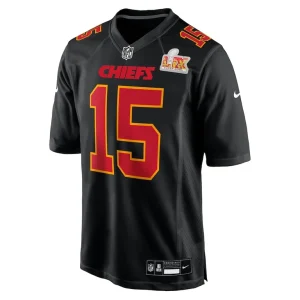 Patrick mahomes kansas city chiefs nike super bowl lix fashion game jersey Carbon black M