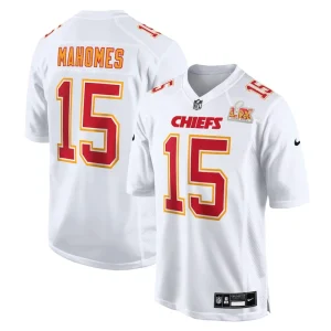 Patrick mahomes kansas city chiefs nike super bowl lix fashion game jersey Tundra white