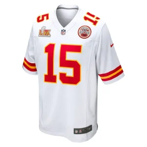 Patrick mahomes kansas city chiefs nike super bowl lix game jersey White M